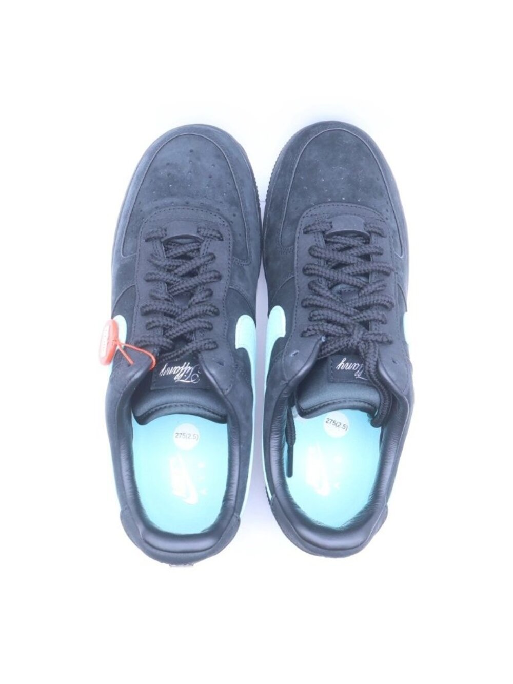 Tiffany & Co Nike Air Force 1 Low Black Air 1 Low Cut Sneakers Shoes Blue - Picture 4 of 6